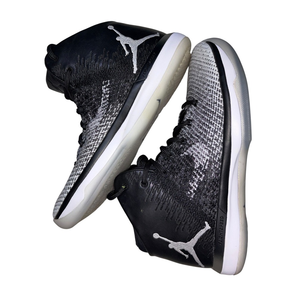 Air Jordan 31 XXXI Fine Print Men Basketball Shoes Black White 845037-003 Size 7